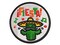 Fiesta Party Cactus with Sombrero Multi-Color Embroidered Iron-On or Hook & Loop Patch Applique